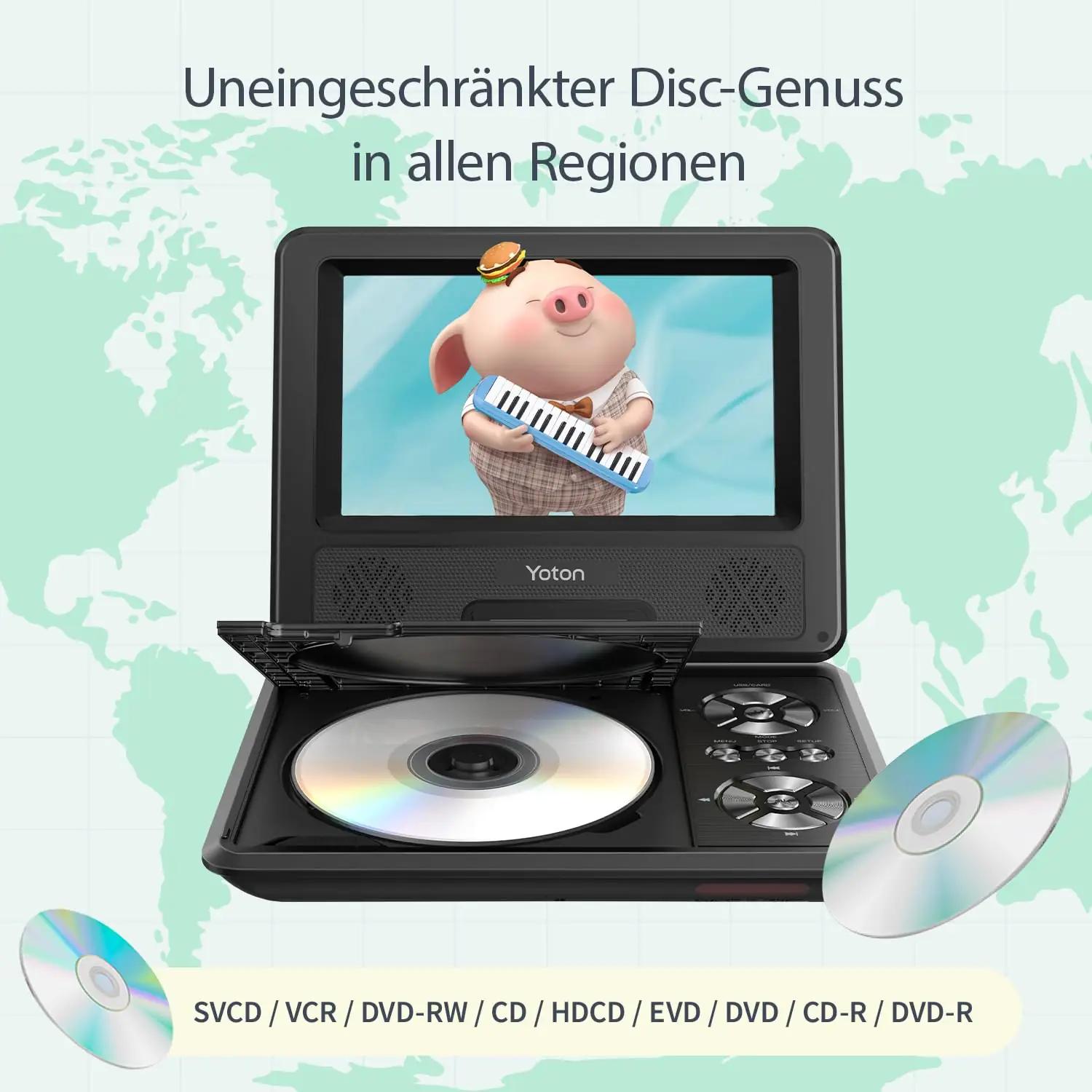 YOTON kaasaskantav laste DVD-mängija 9,5″ ekraaniga – detailne vaade