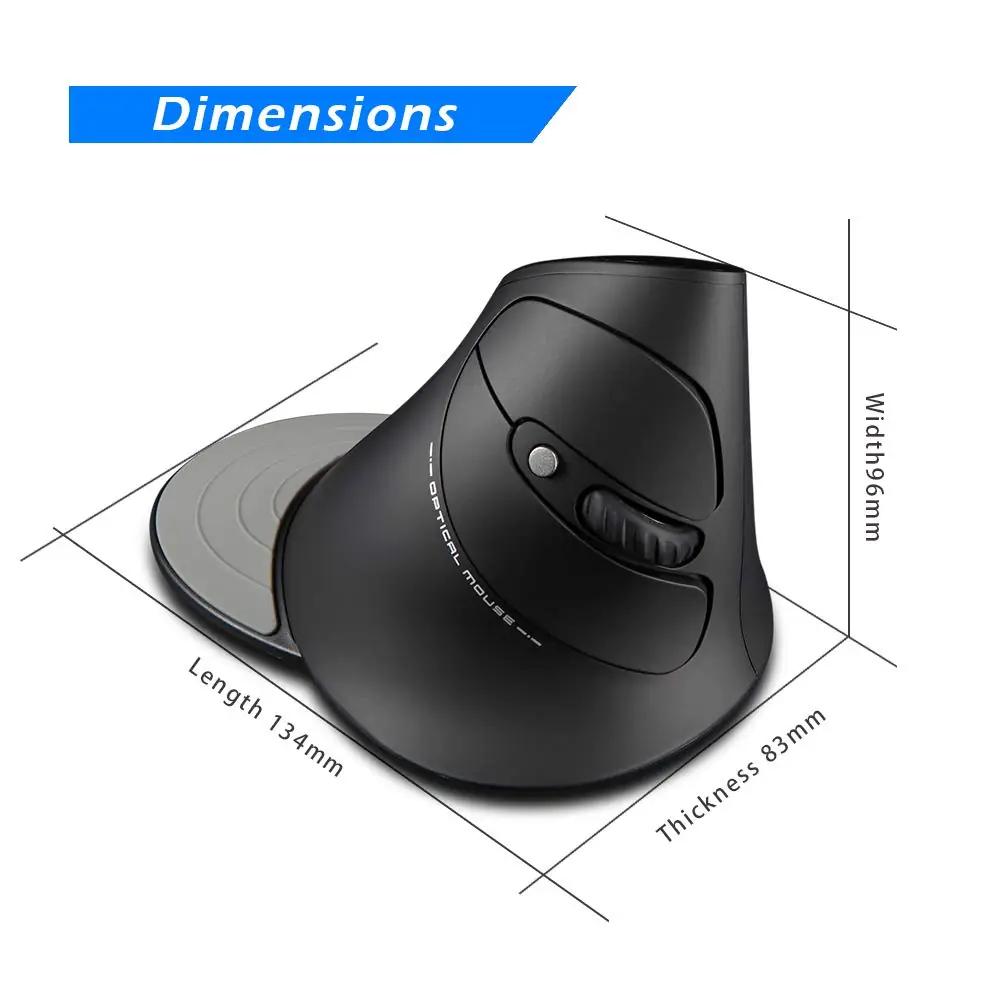 zelotes ergonoomiline vertikaalne hiir – mugav kontorikasutus – lisavaade