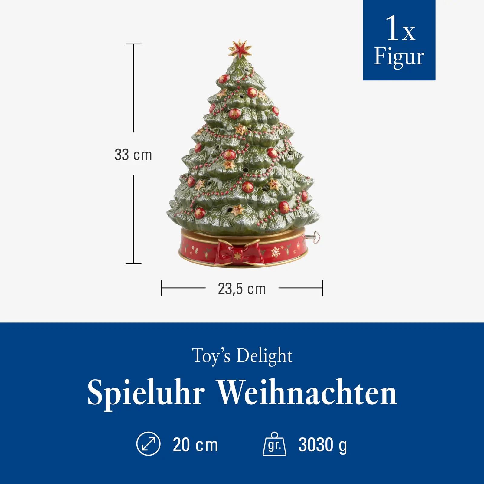 Villeroy & Boch portselanist jõulukuuse muusikaripats 33 cm – kasutusnäide