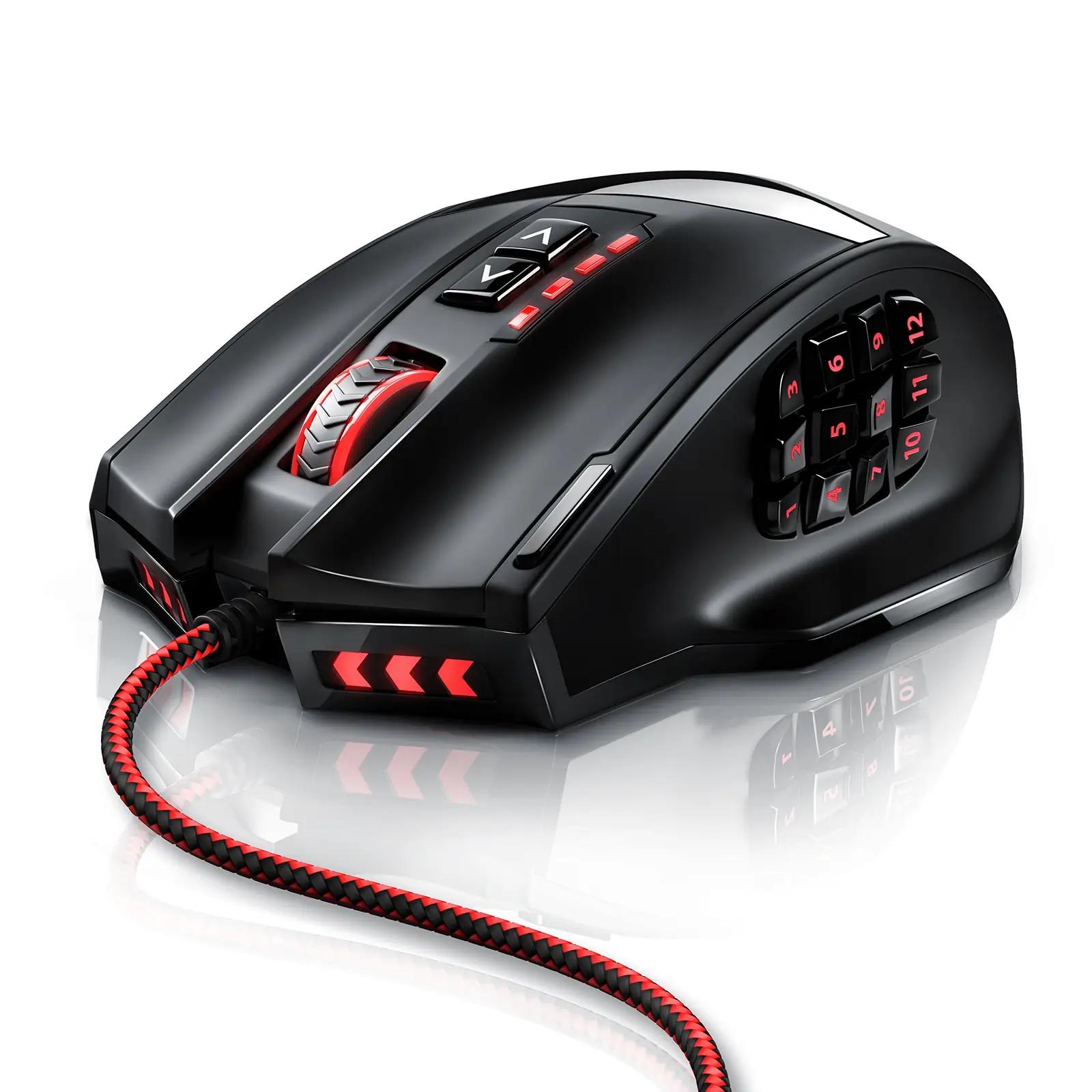 Titanwolf mänguhiir ergonomiline laser-16400 DPI juhtmega