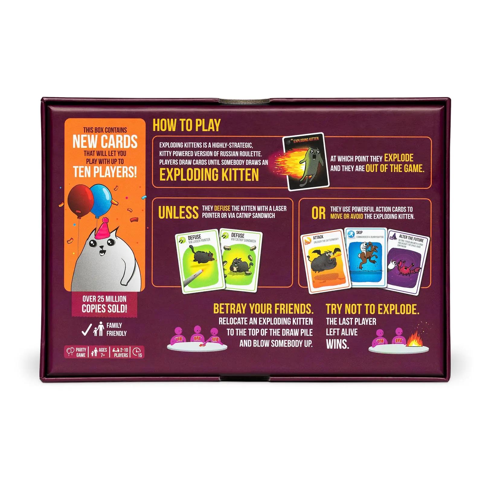 Exploding Kittens punane pidupakett pere- ja mängukaardid – pilt 6