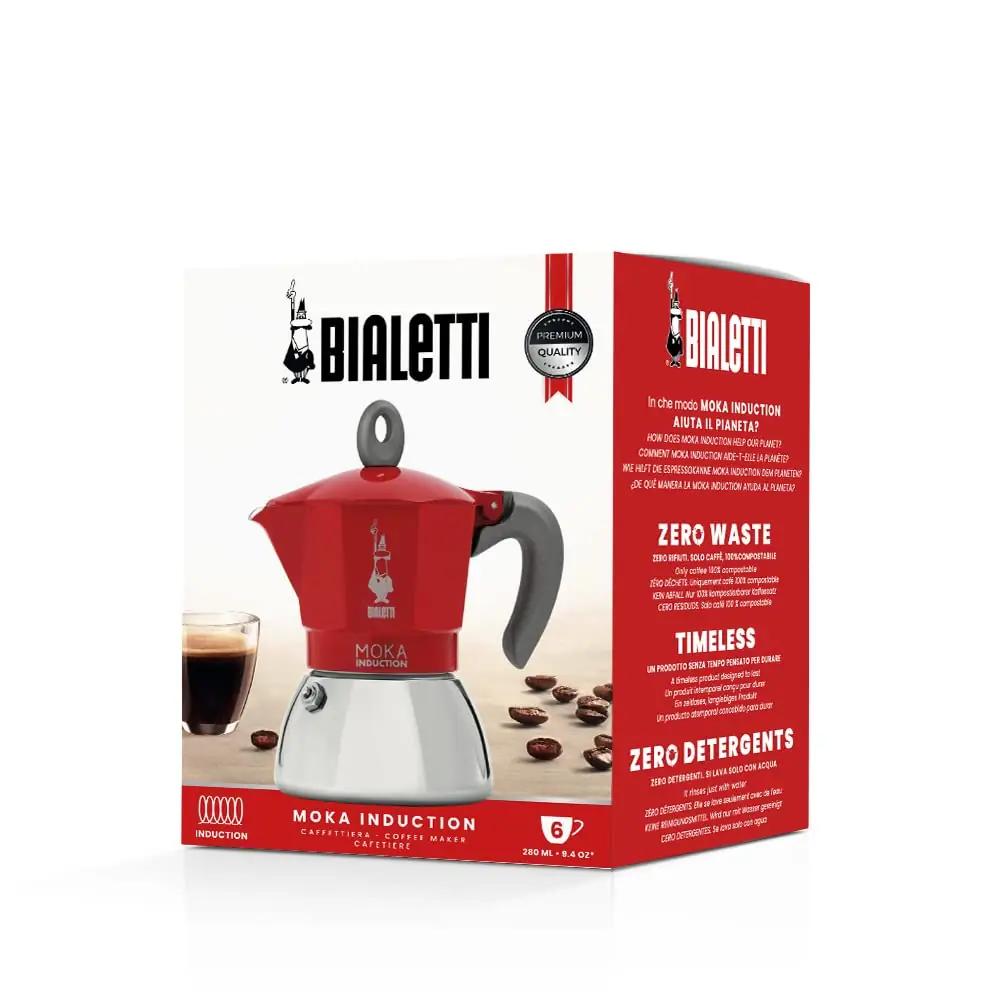 Bialetti punane Moka Induction — vastupidav alumiiniumkann – lisavaade