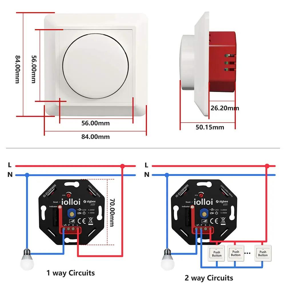 iolloi Zigbee dimmer 5–200W — täpne valguse juhtimine – pilt 7