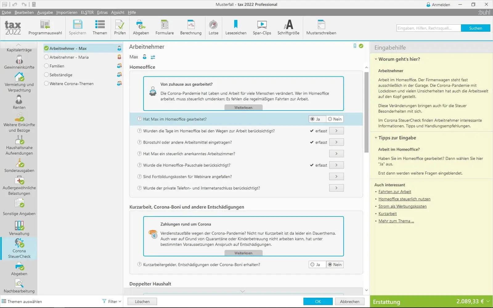 Buhl Data Service maksutarkvara 2022 — lihtne deklaratsioonide – kasutusnäide