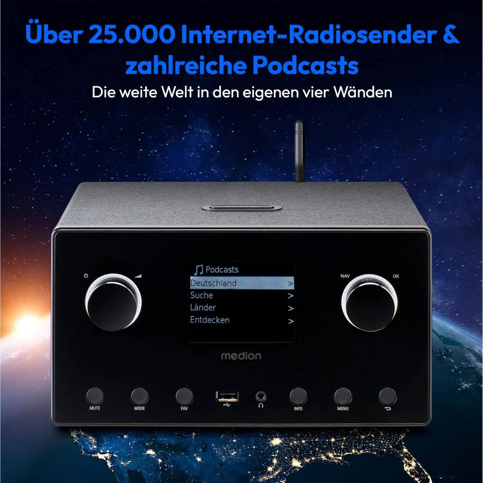 MEDION kvaliteetne 2.1 internetradio subwooferiga — rikkalik heli – kasutusnäide