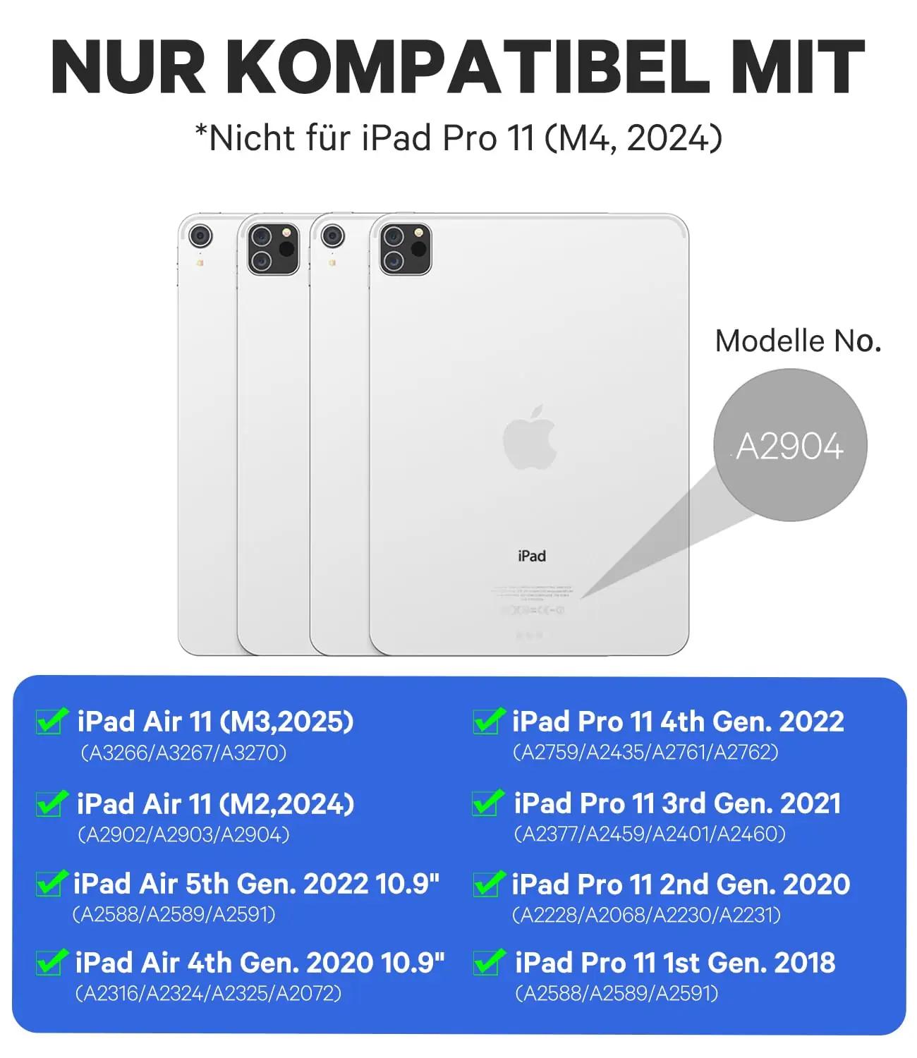 Earto kaitsev nutikas klaviatuurikorpus iPad Air 11″ – detailne vaade