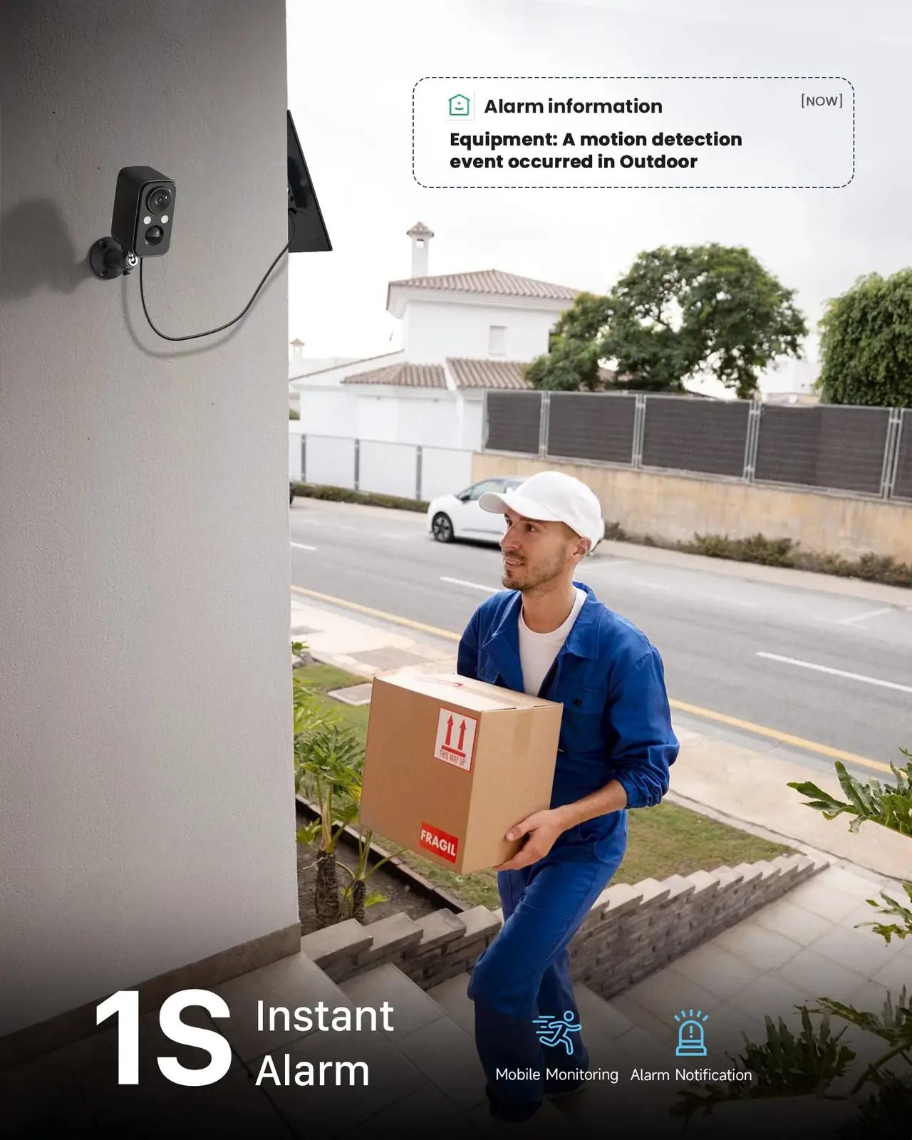 IHOXTX väline metallkaamera päiksepaneeliga – turvaline valik – pilt 6