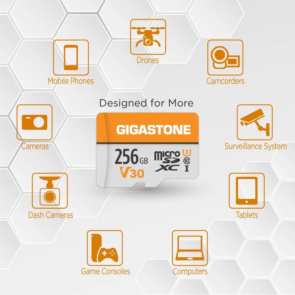 Gigastone 256GB MicroSDXC – kiire salvestus 4K videole – kasutusnäide