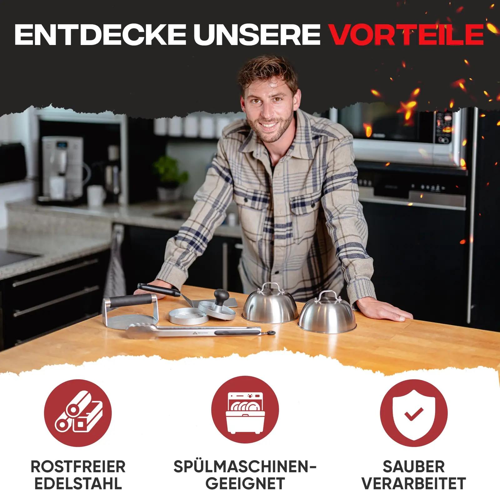 BergVibes vastupidav roostevaba grillikomplekt – pilt 7