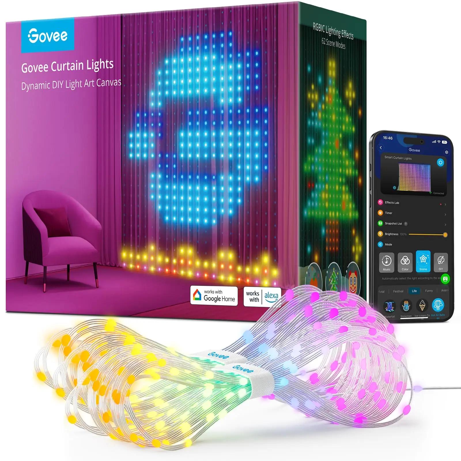 Govee LED-eksponaadi dekoratiivne kardin 520 valgustiga 2×1,5m