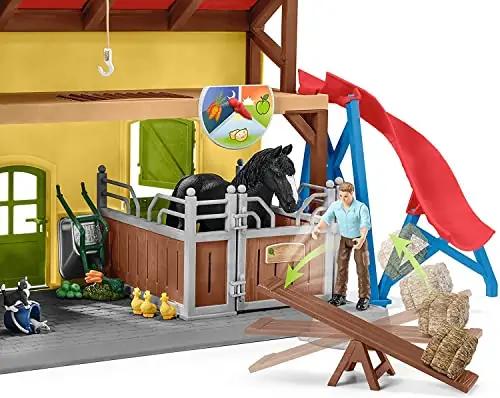 SCHLEICH mängukomplekt – realistlik hobusetall lastele – pilt 13