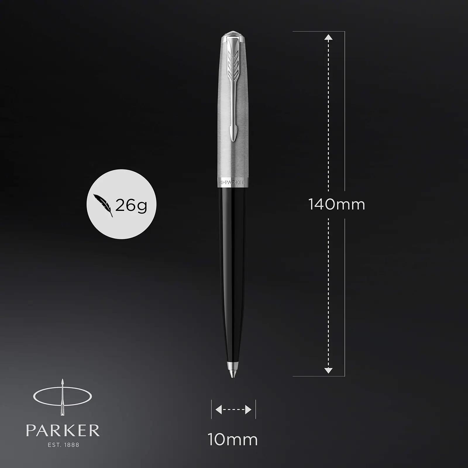 PARKER elegantne must pastapliiats — kvaliteetne kinkebox – pakend ja tarvikud