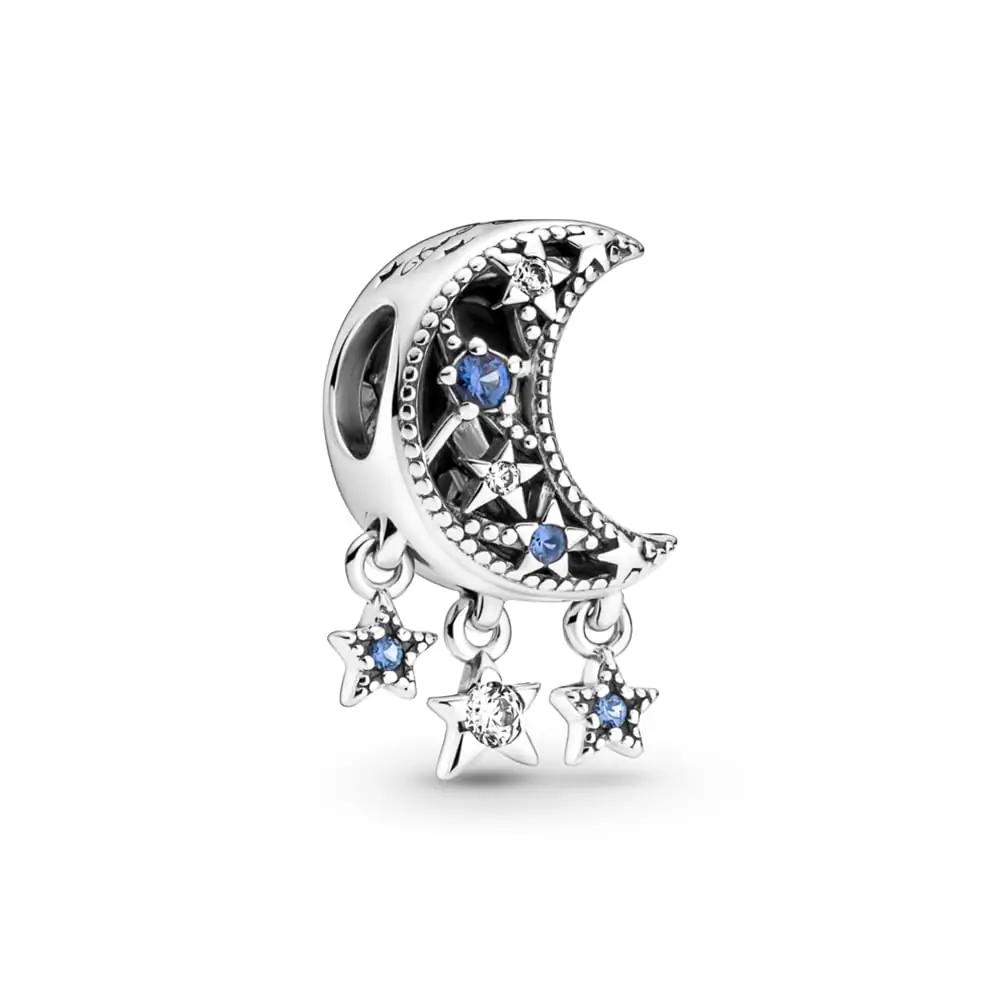 PANDORA hõbedane tähe- ja kuu charm — elegantne kingiidee