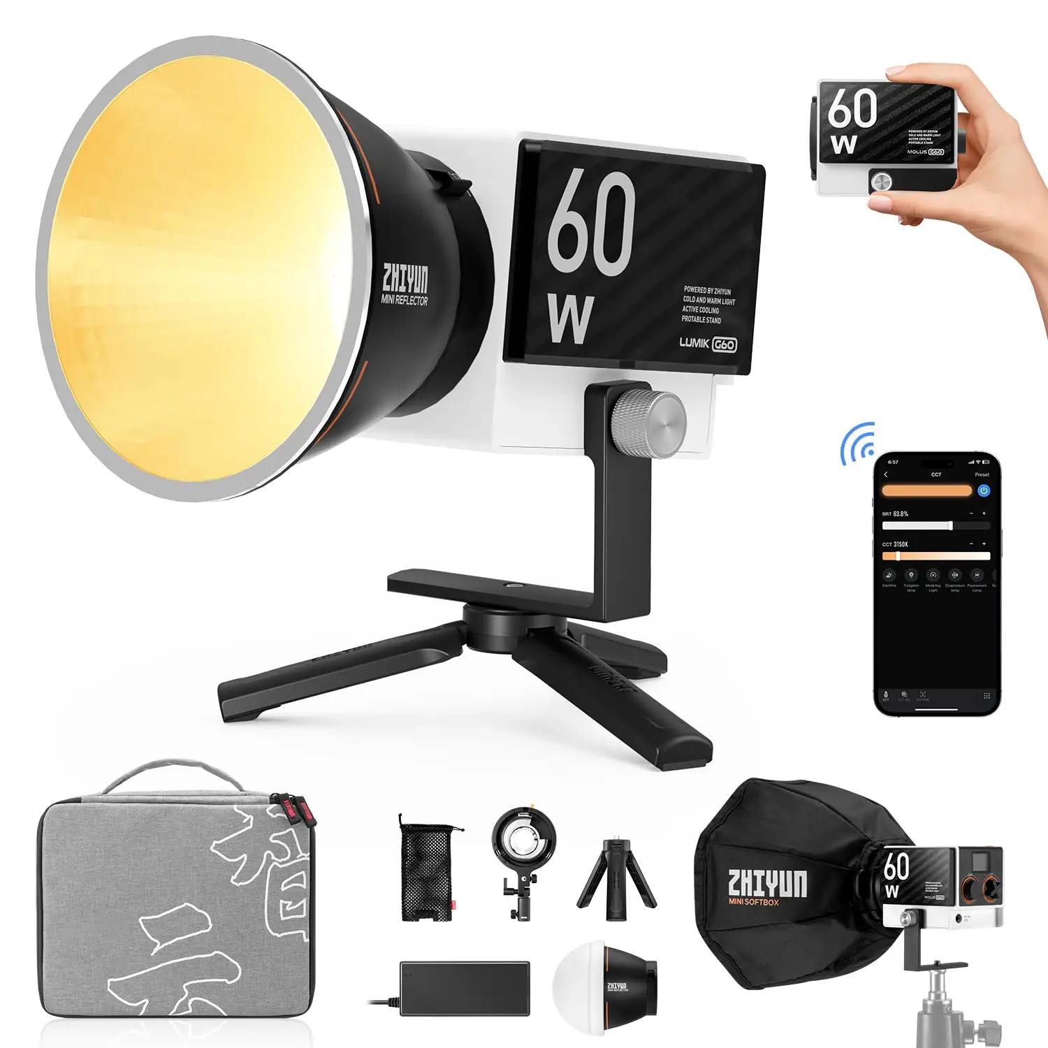 ZHIYUN kvaliteetne 60W COB videotuled – kompaktne ja võimas