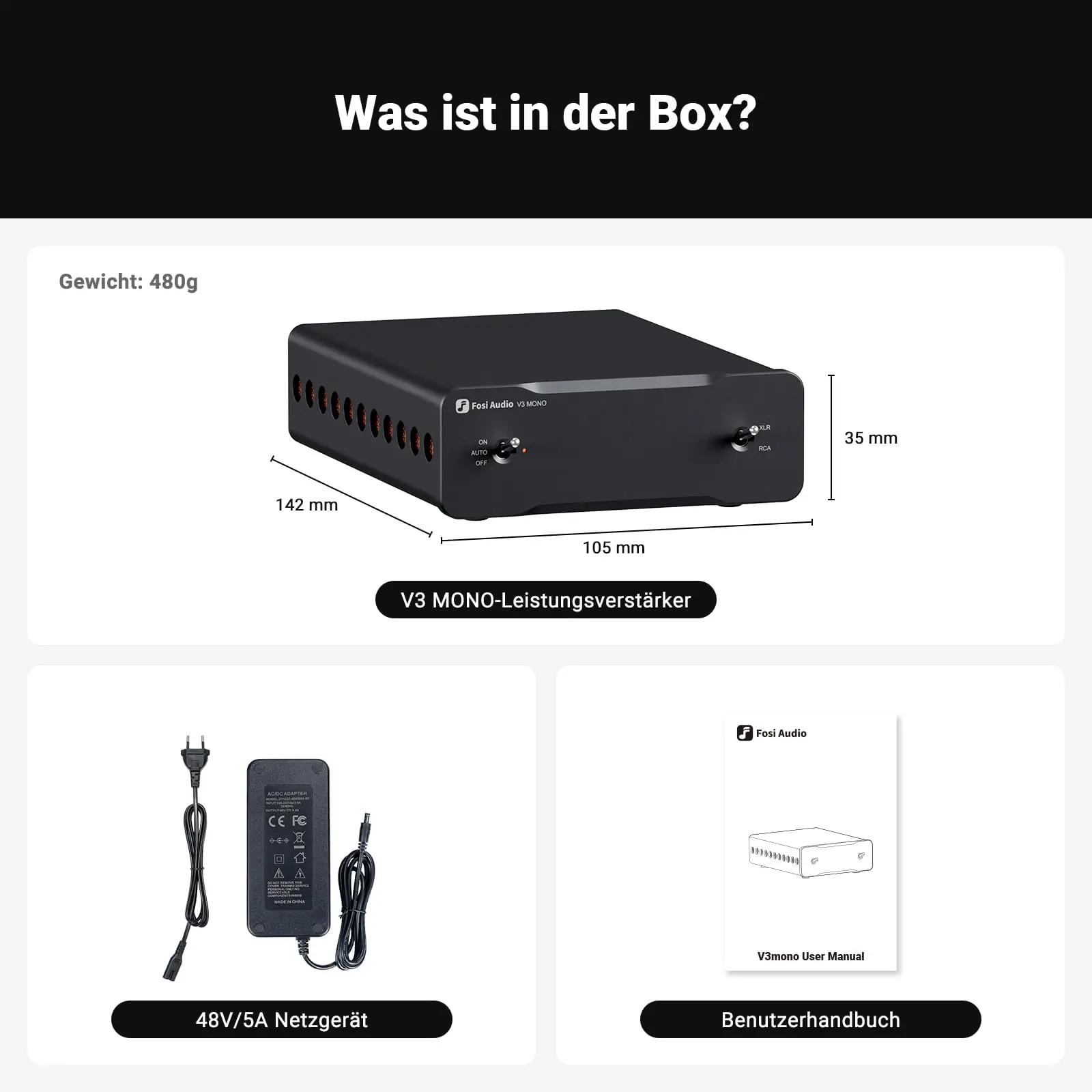 Fosi Audio metallist mini mono võimendi — 240W HiFi – pilt 9