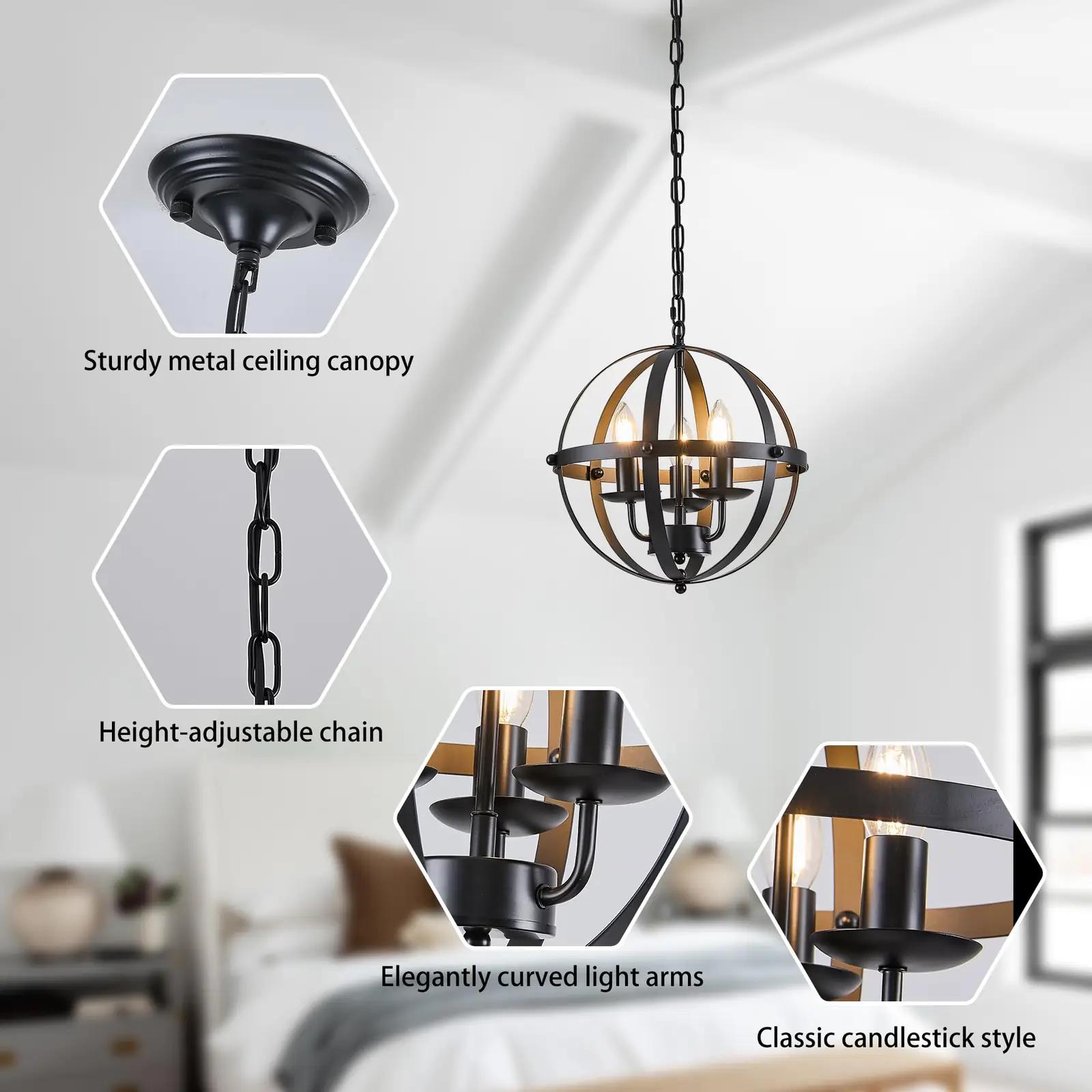 Ganeed industriaalne must ripats‑laelamp — vintage stiil ja – kasutusnäide