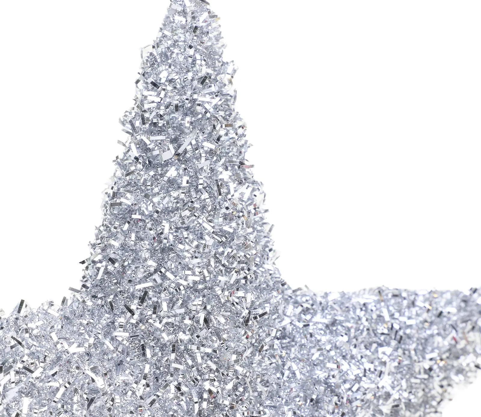 Christmas Concepts hõbedane 28 cm kuuseotsakroon — elegantne – lisavaade