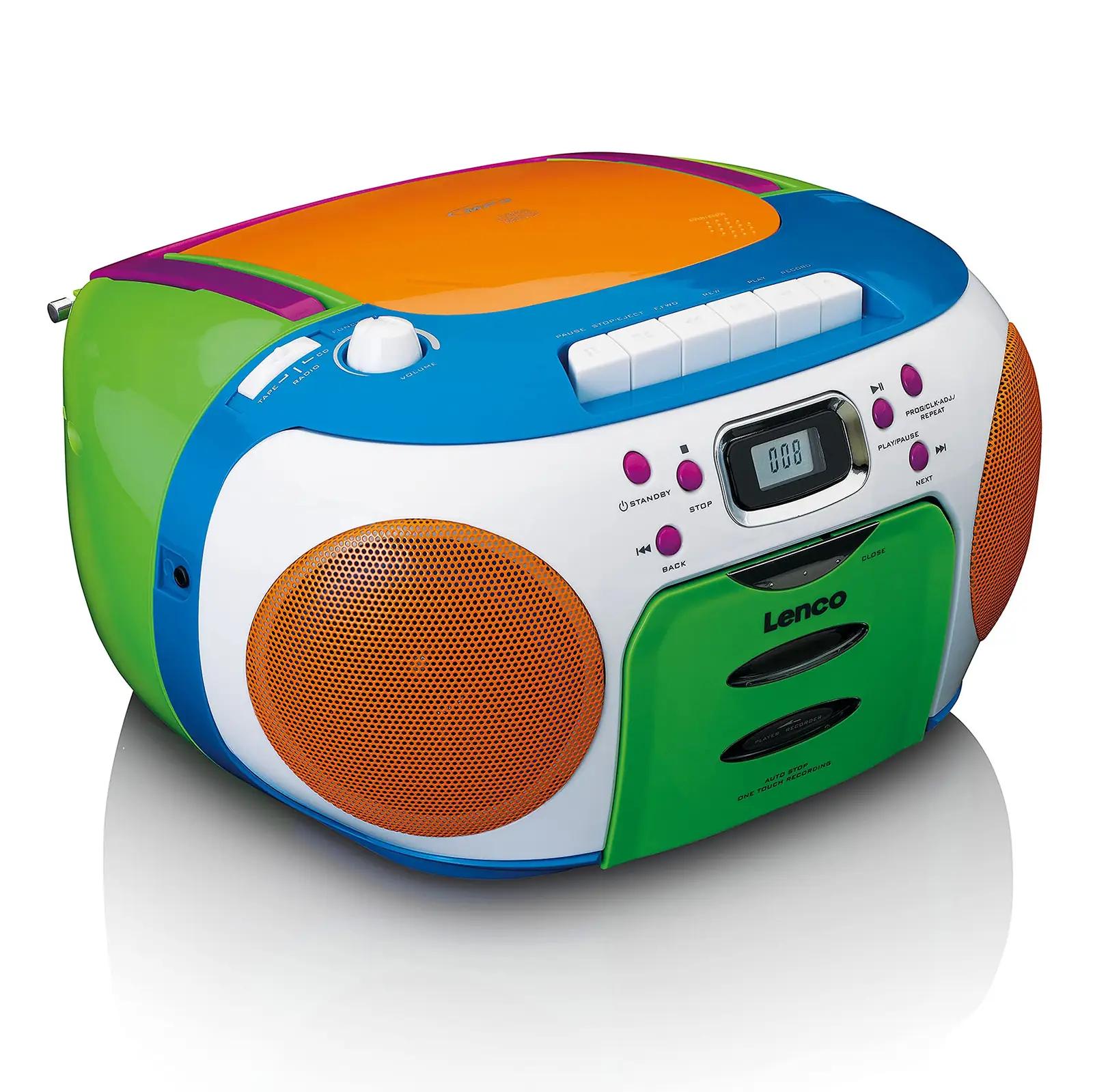 Lenco lasteboombox — värvikas CD- ja kassettimängija perele – pilt 8