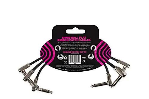 Ernie Ball painduv PVC patch-kaabel 3tk — kompaktne ühendus – detailne vaade