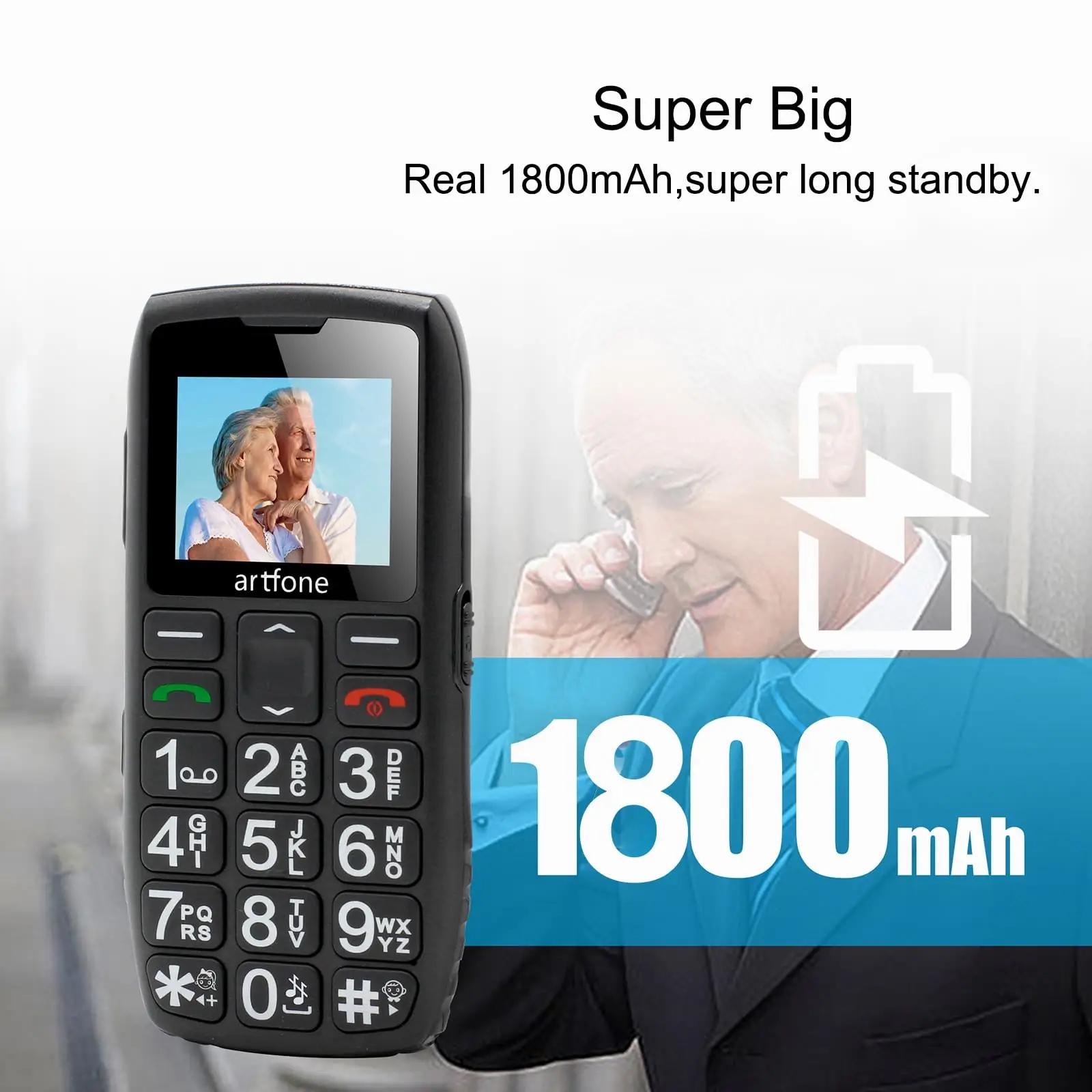 artfone mugav ja lihtne 4G mobiiltelefon eakatele — C1+4G – pakend ja tarvikud