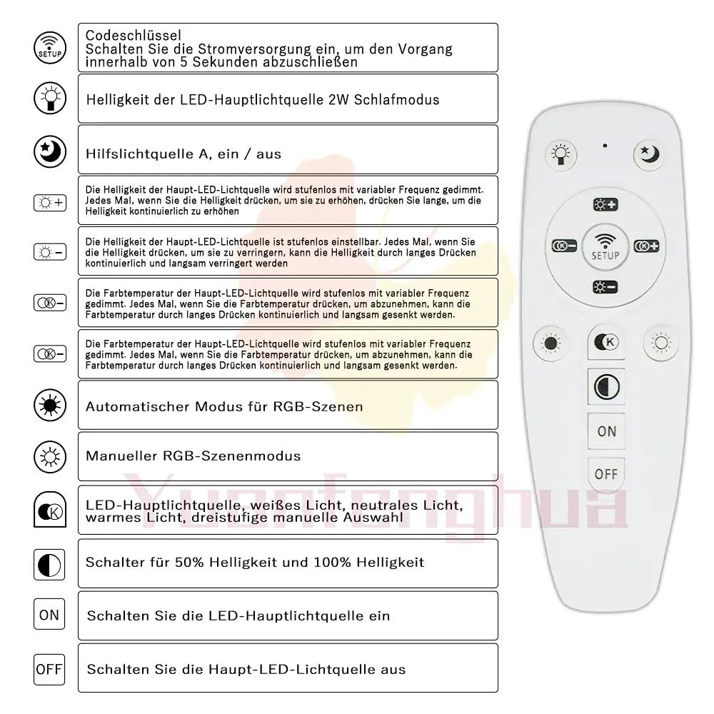 Yuanfenghua modernne akrüül laelamp 9-lambiga – pilt 7