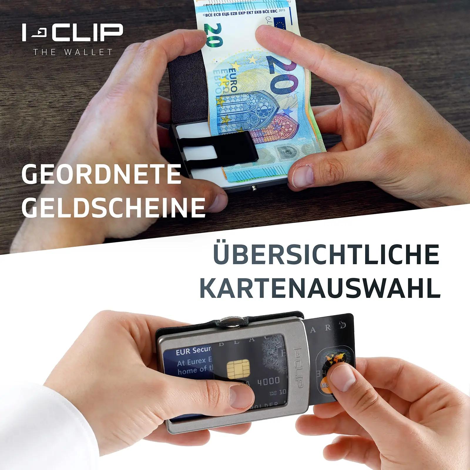 I-CLIP nahast slim-rahakott Apple AirTag taskuga — stiilne – pakend ja tarvikud