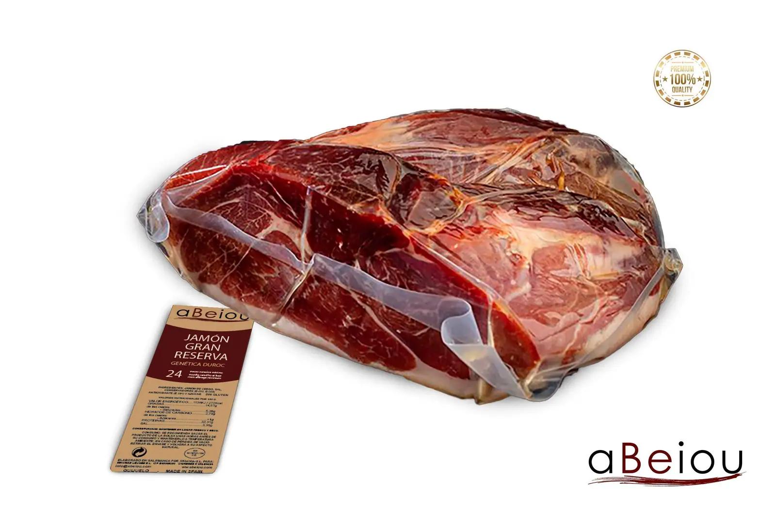 ABEIOU Serrano kuivatatud šinkon 1 kg — premium kingitus – pakend ja tarvikud