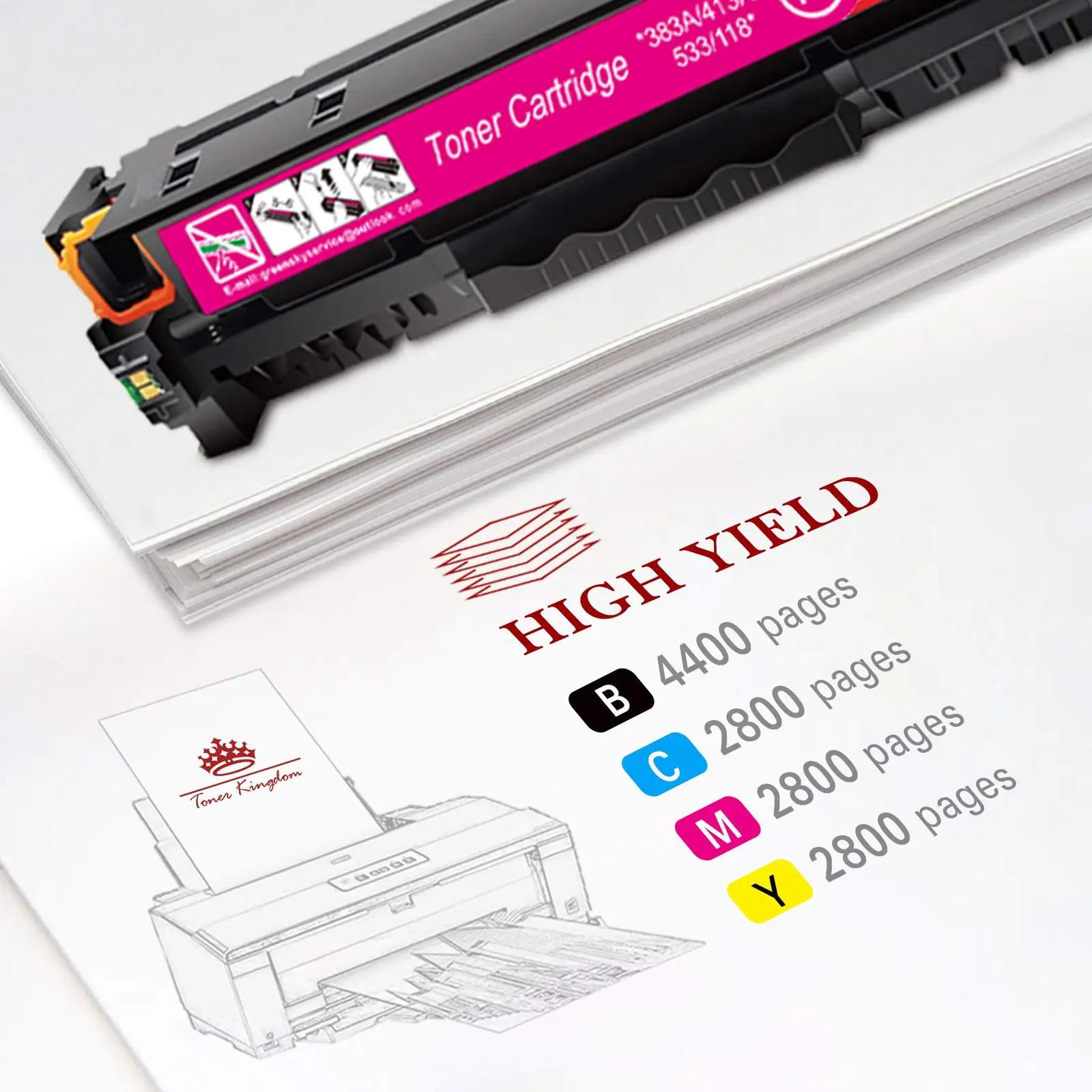 Toner Kingdom kvaliteetne 4-värvi toonerkassett – sobib HP-le – pakend ja tarvikud