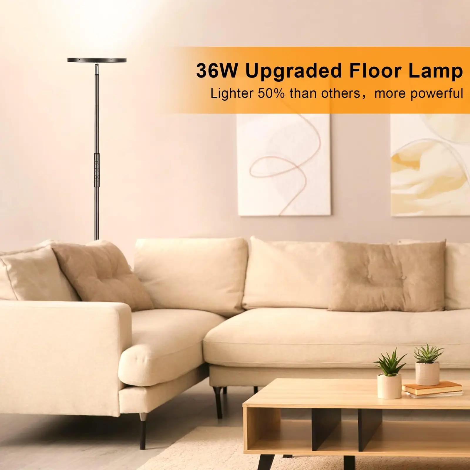 mukuxin stiilne LED-lamp – reguleeritav valgus elutuppa – kasutusnäide