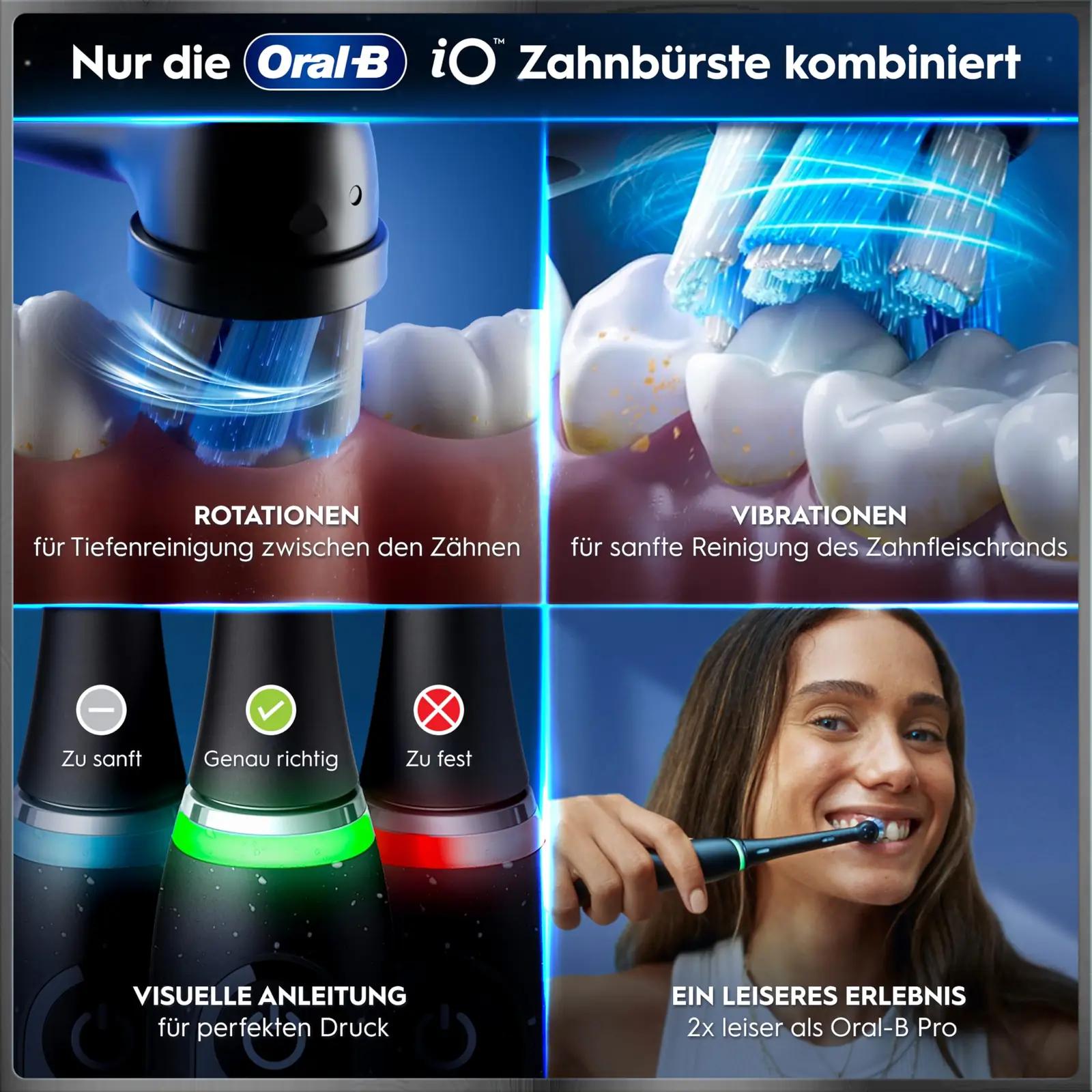 Oral-B iO Series 10 must elektriline hambahari — õrn puhastus – lisavaade