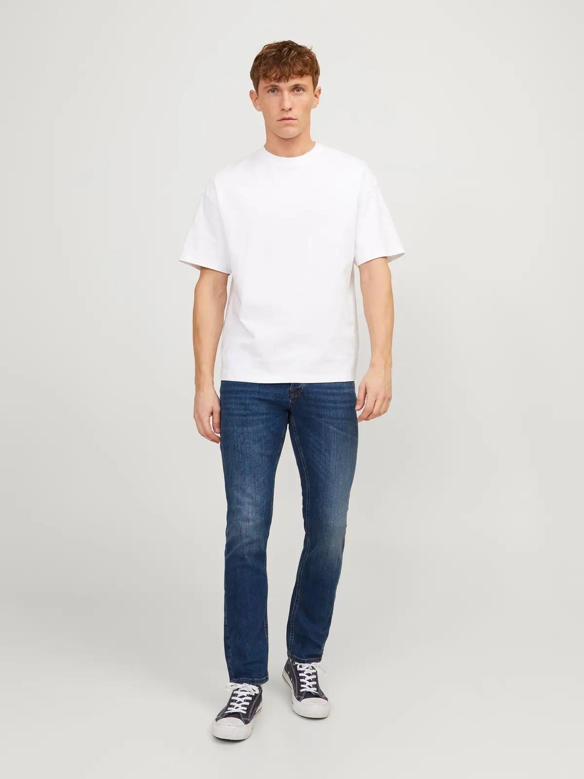 JACK & JONES tume denim püksid — klassikaline slim fit – pilt 6