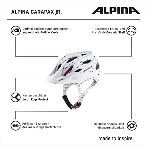 ALPINA kerge rattakiiver – mugav kaitse, valge mustriga – pilt 6
