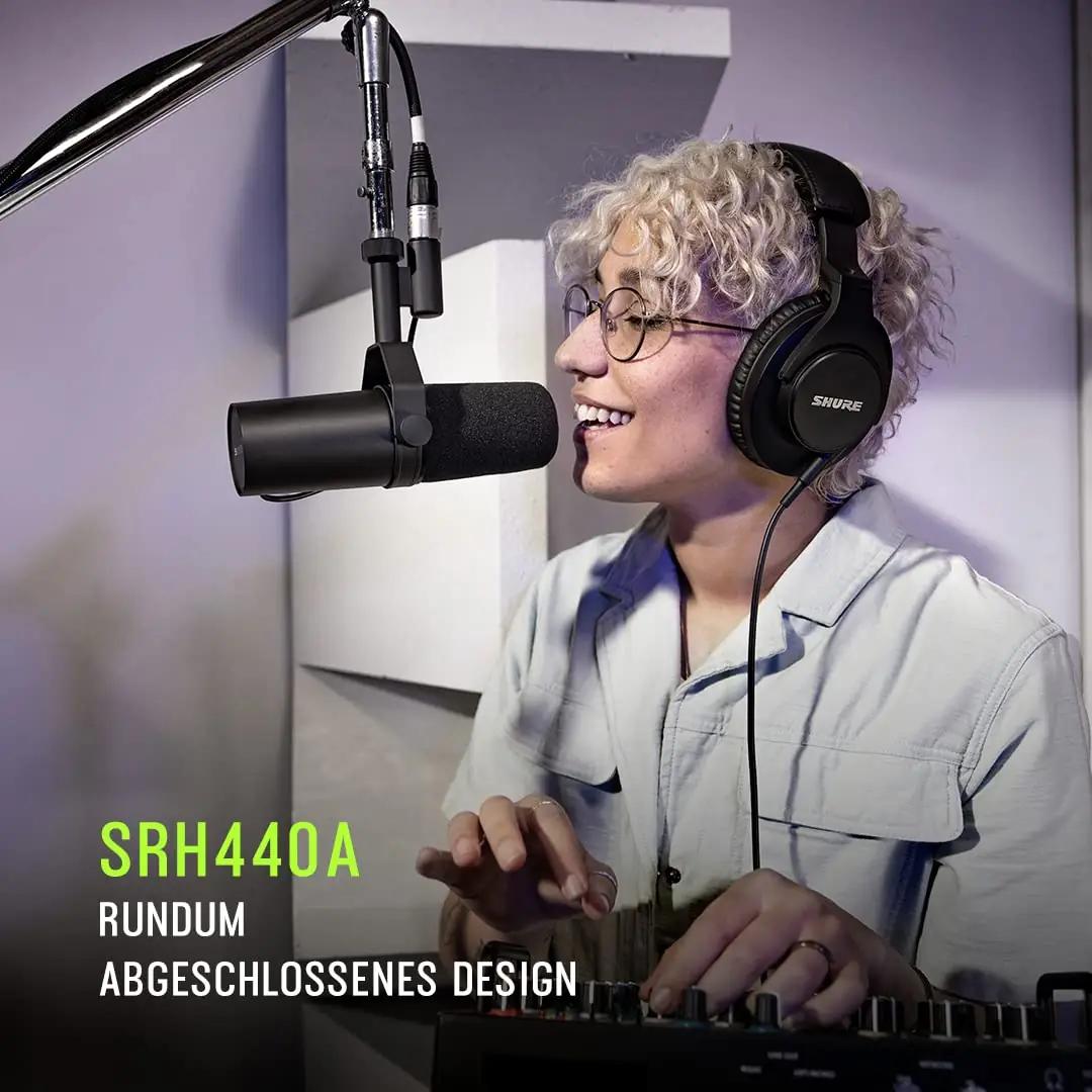 Shure stuudiokõrvaklapid SRH440A — mugav materjal ja täpne heli – kasutusnäide