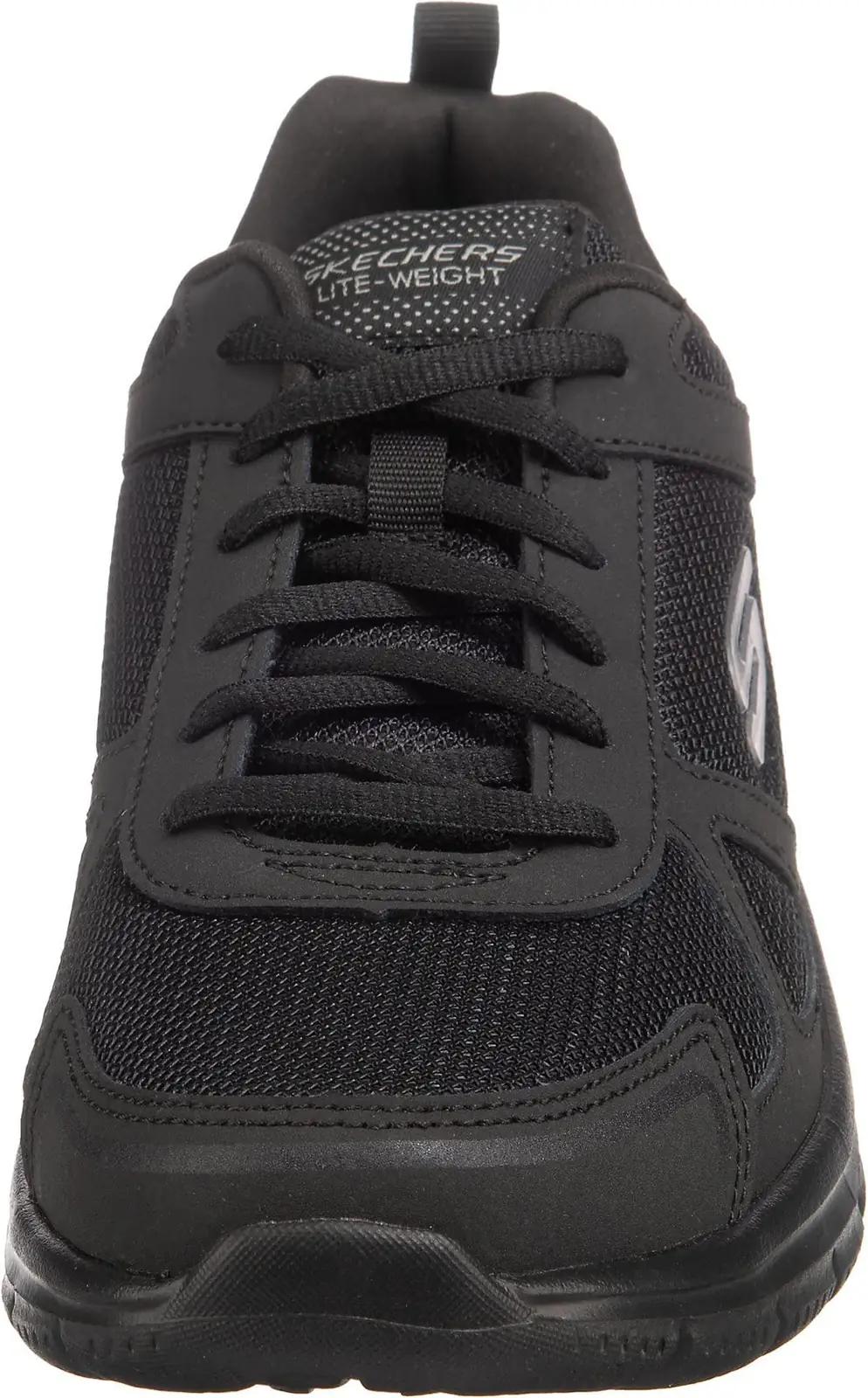 Skechers mugavad mustad nahk‑efektiga vabaajajalatsid 52631 – pakend ja tarvikud