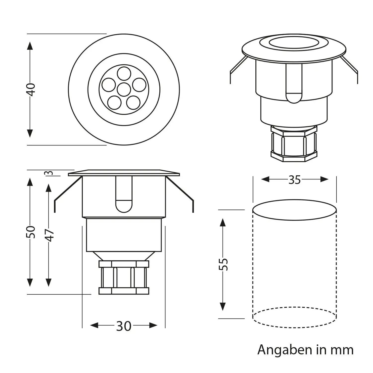 ledscom.de Atria alumiiniumist maavalgusti – soe valgus, komplekt – pilt 8