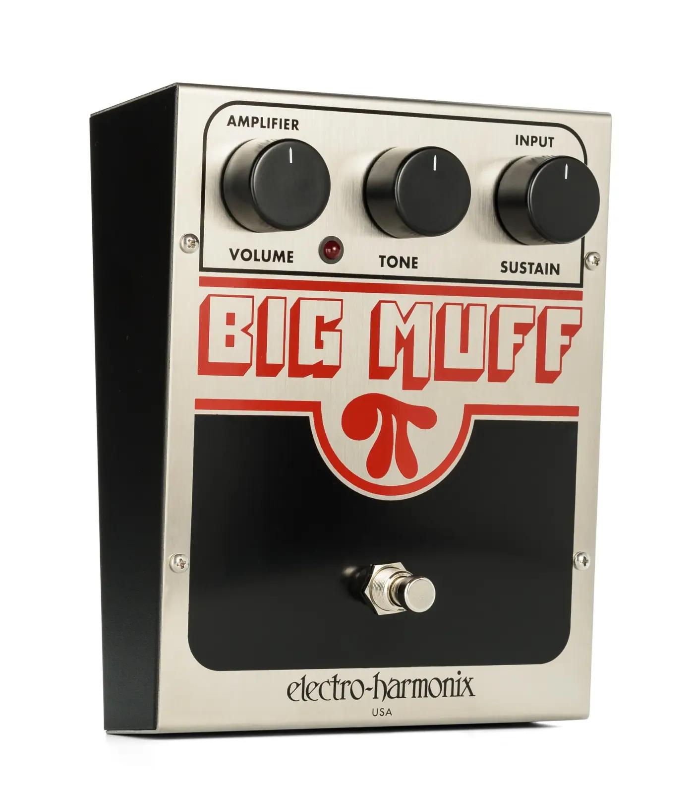 Electro-Harmonix massiivne Big Muff Pi – rikkalik soolovärv – pakend ja tarvikud