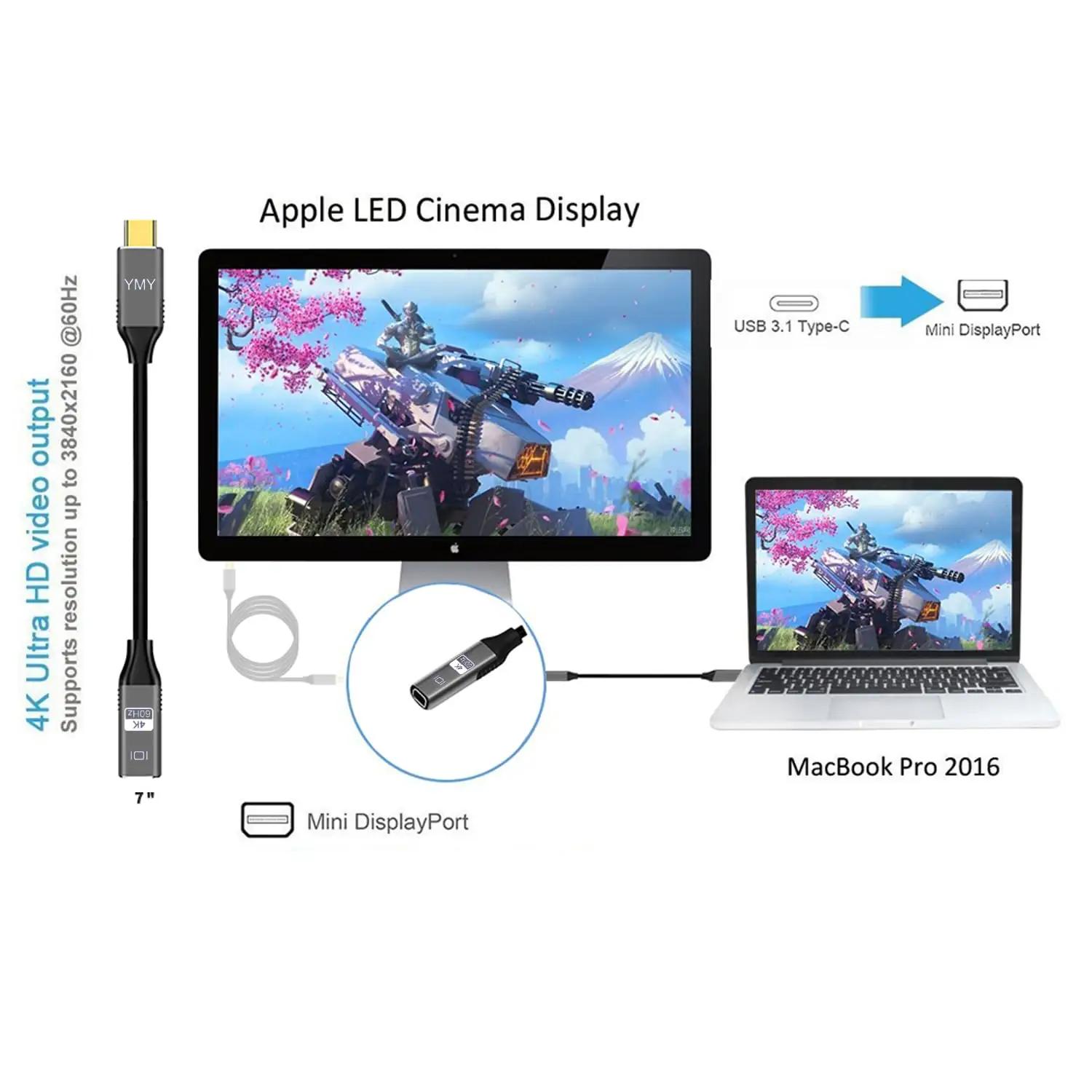 YMY must USB-C kuni Mini DisplayPort adapter 4K@60Hz – pakend ja tarvikud