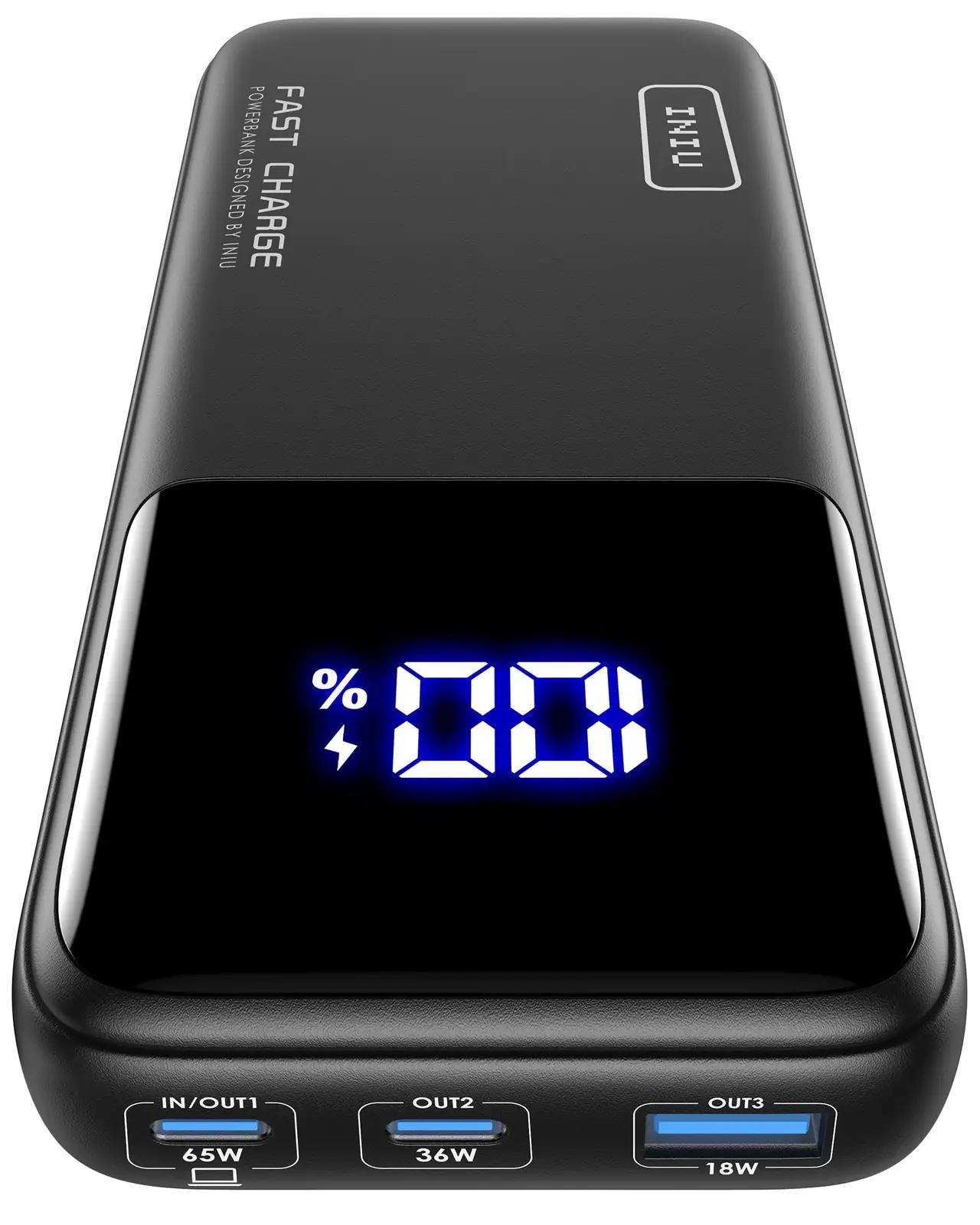 INIU kompaktne 65W 20000mAh laadija — tugev ja kaasaskantav