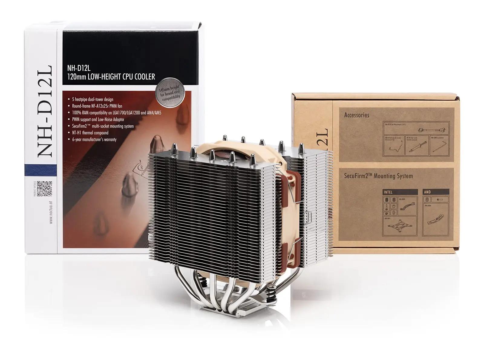Noctua kompaktne CPU-õhkjahuti — madal profiil ja vaikne töö – lisavaade