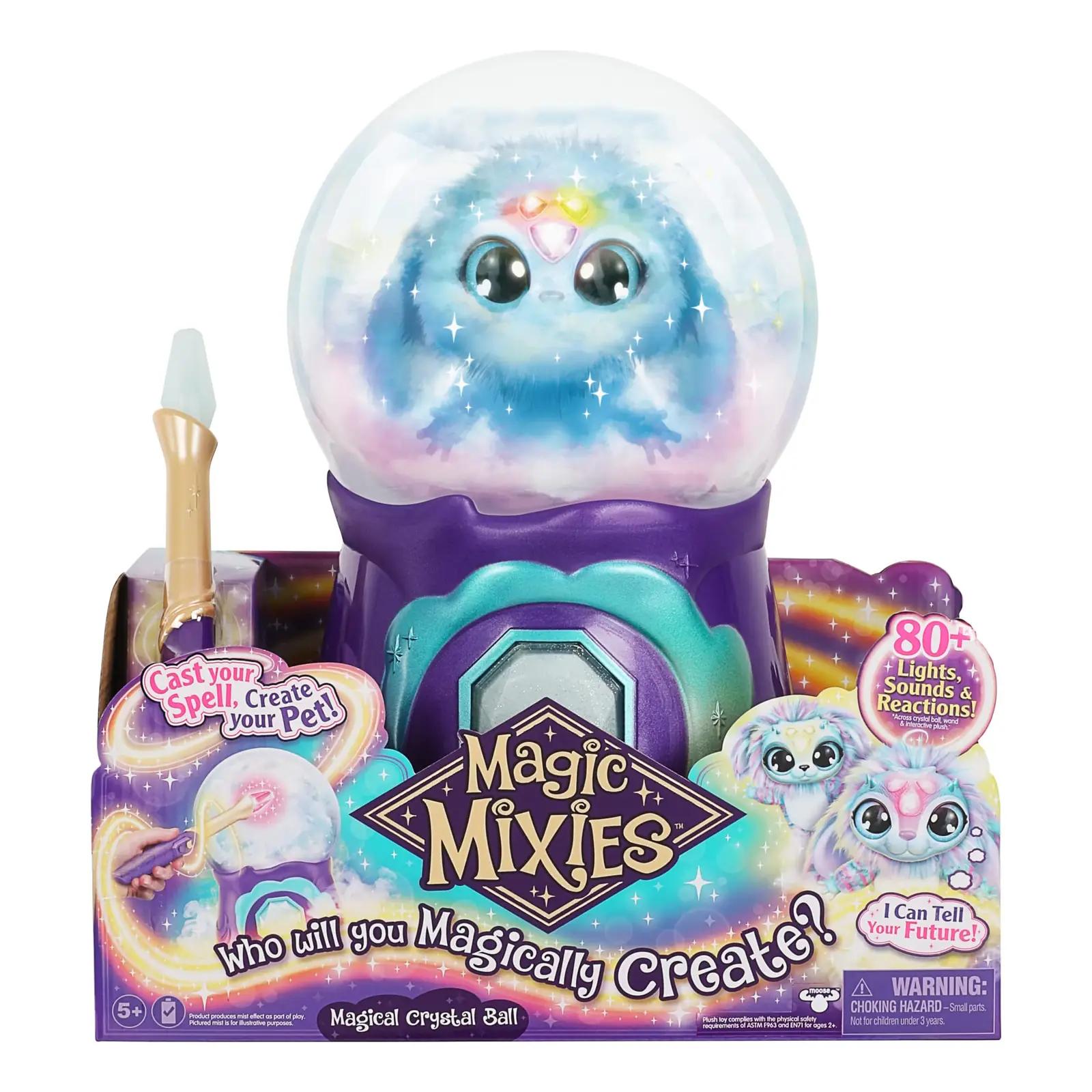 Magic Mixies sinine interaktiivne kristallkuul plüüsiga – detailne vaade