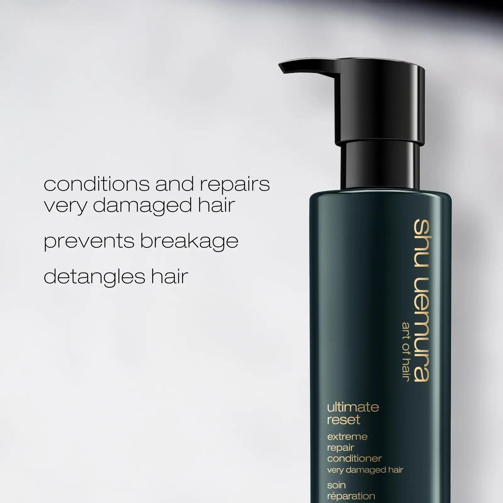 shu uemura art of hair niisutav Ultimate Reset palsam 250ml – kasutusnäide