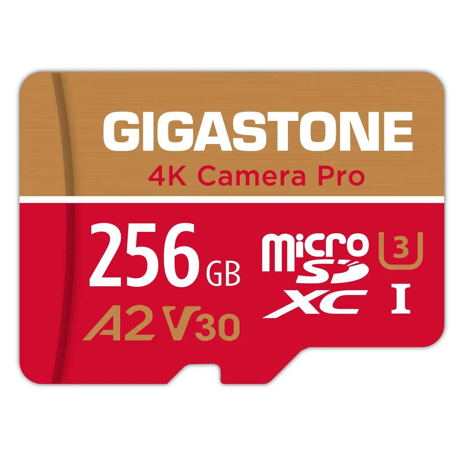 Gigastone 256GB MicroSDXC — kiire salvestus 4K kaameratele