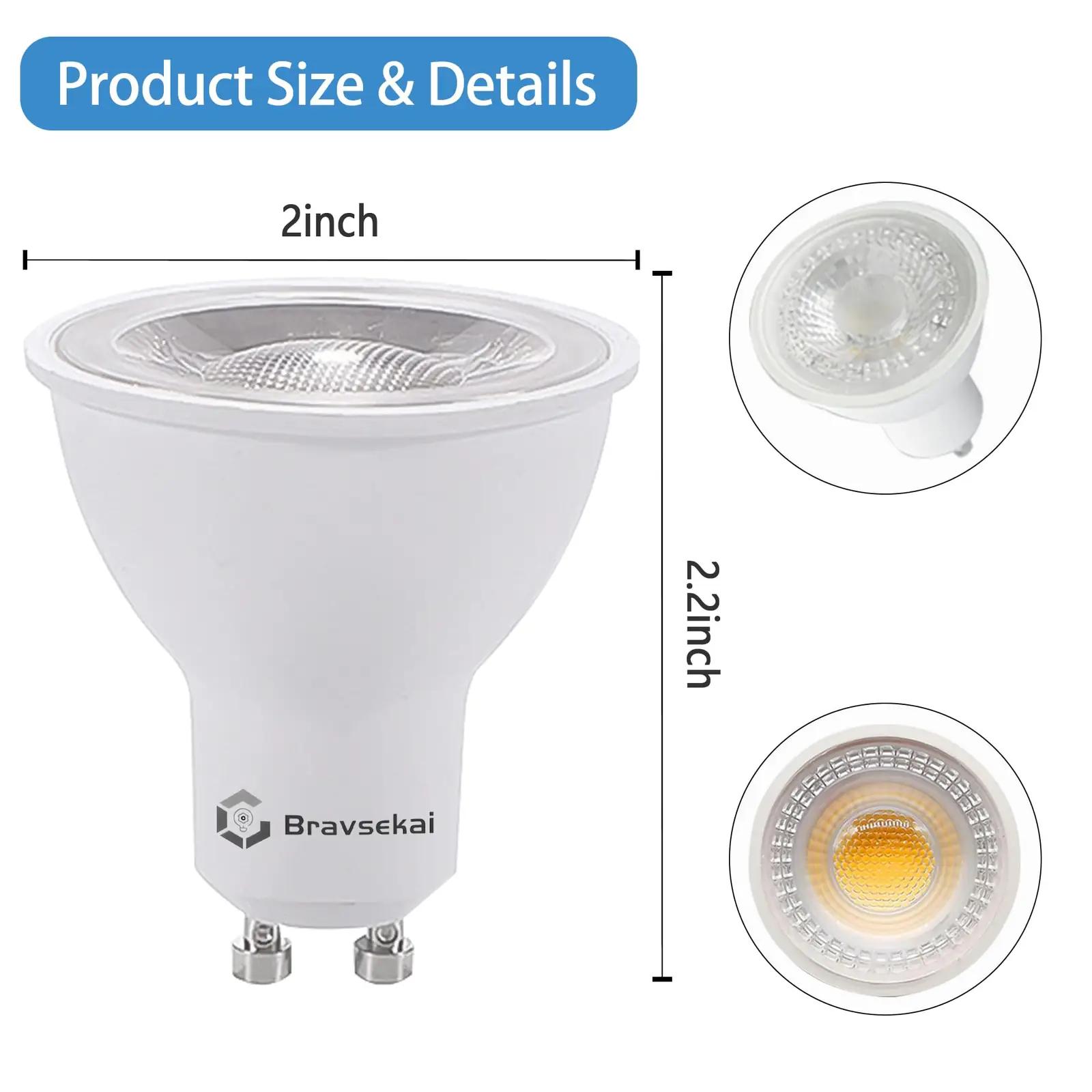Bravsekai GU10 LED-lambid 8-komplekt 4000K päevavalgus – pakend ja tarvikud