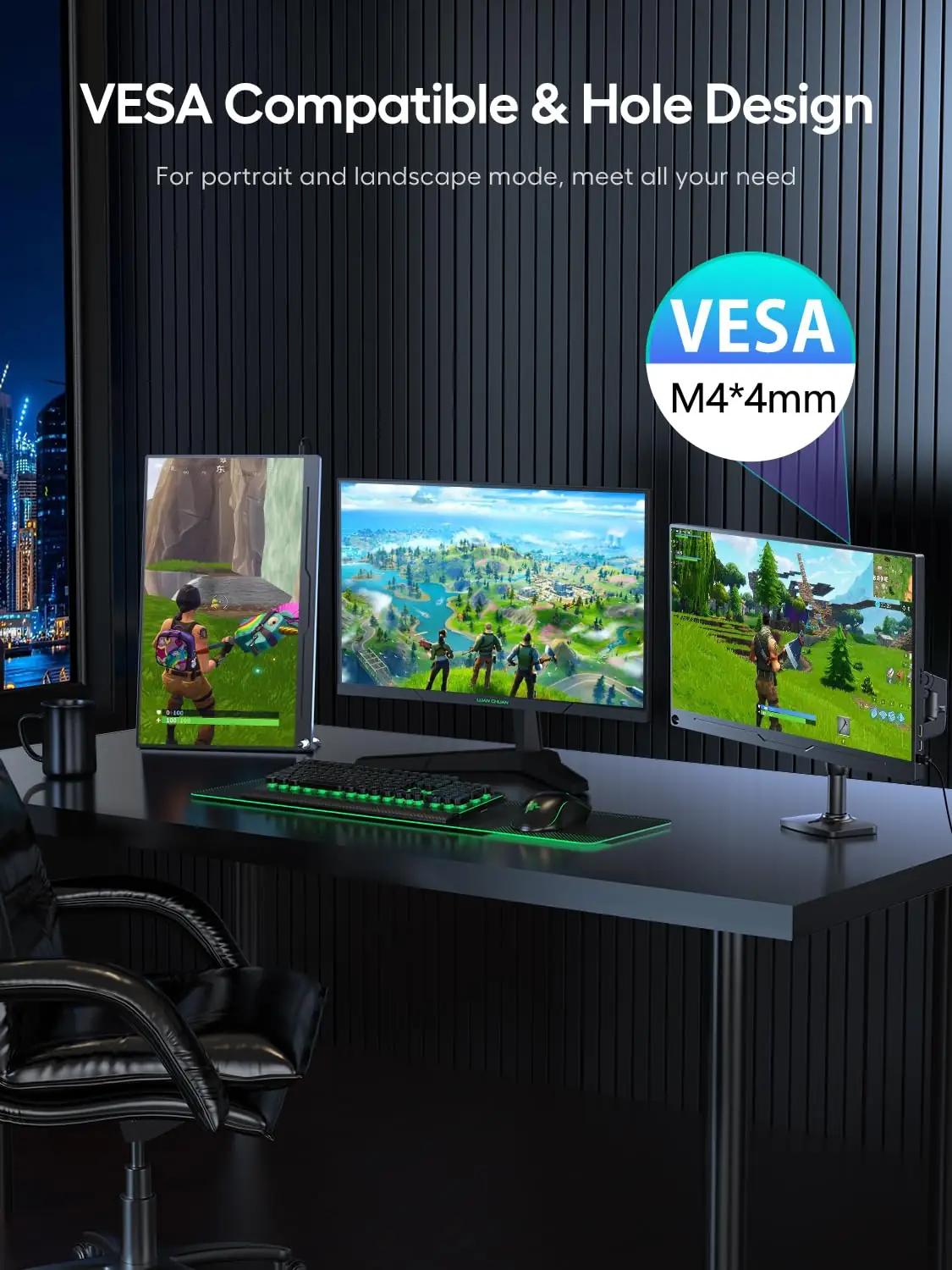 UPERFECT metallkorpusiga kaasaskantav 18,5″ mängumonitor 120Hz – pilt 6