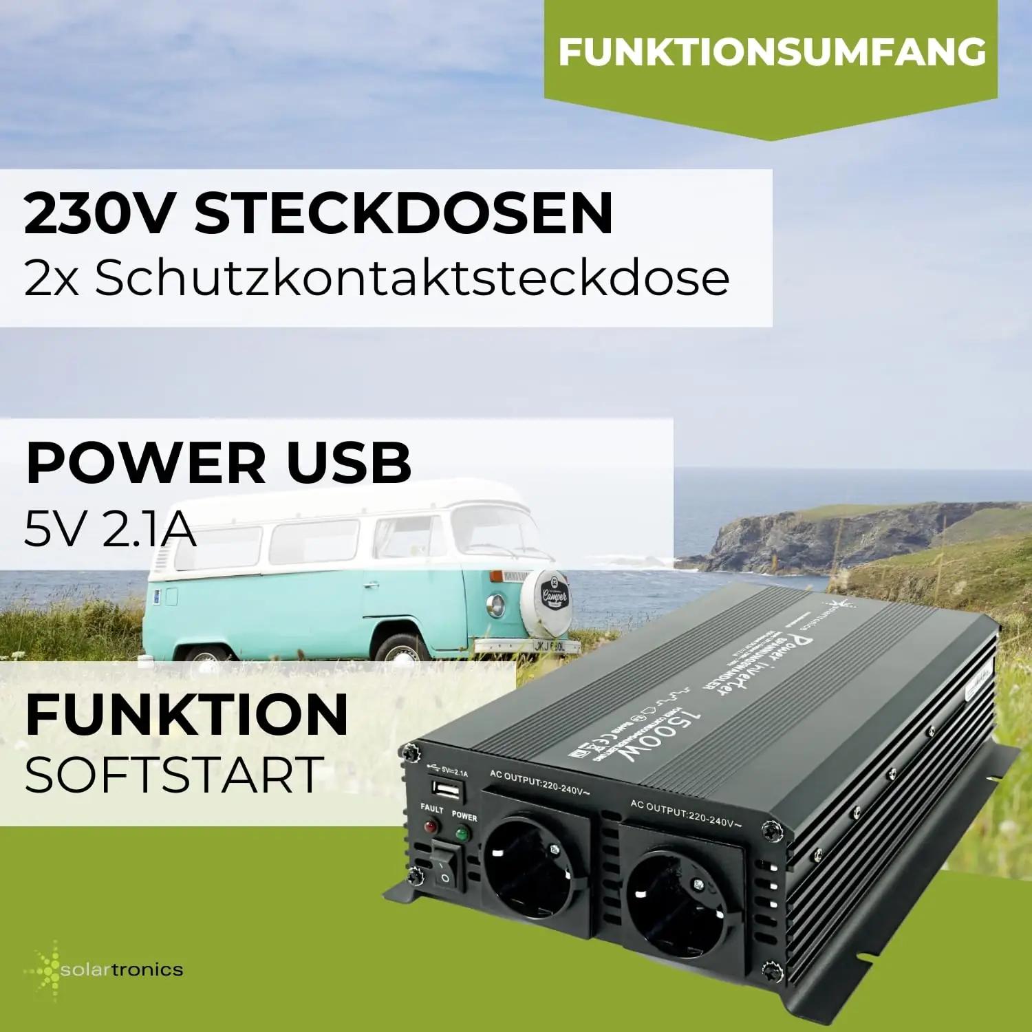 solartronics inverter 12V 1500W — kodune toiteallikas ja – lisavaade