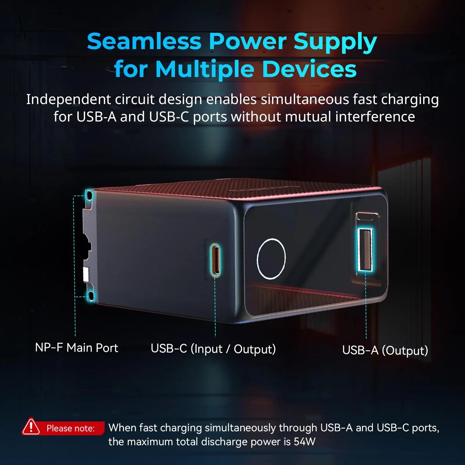 SMALLRIG vastupidav kaameraaku 10500 mAh – kiire laadimine – pilt 7