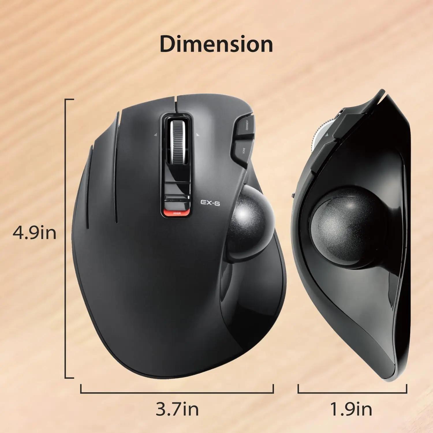 ELECOM ergonomiline vasakukäeline trackball-hiir — mugav – pilt 8
