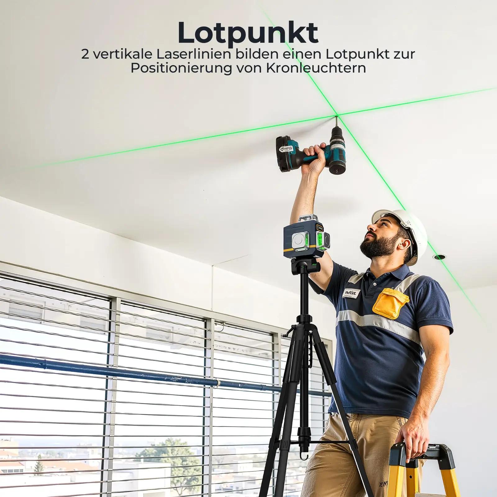 CIGMAN ripats charm: tugev 3×360° roheline laser mõõtmiseks – pilt 6