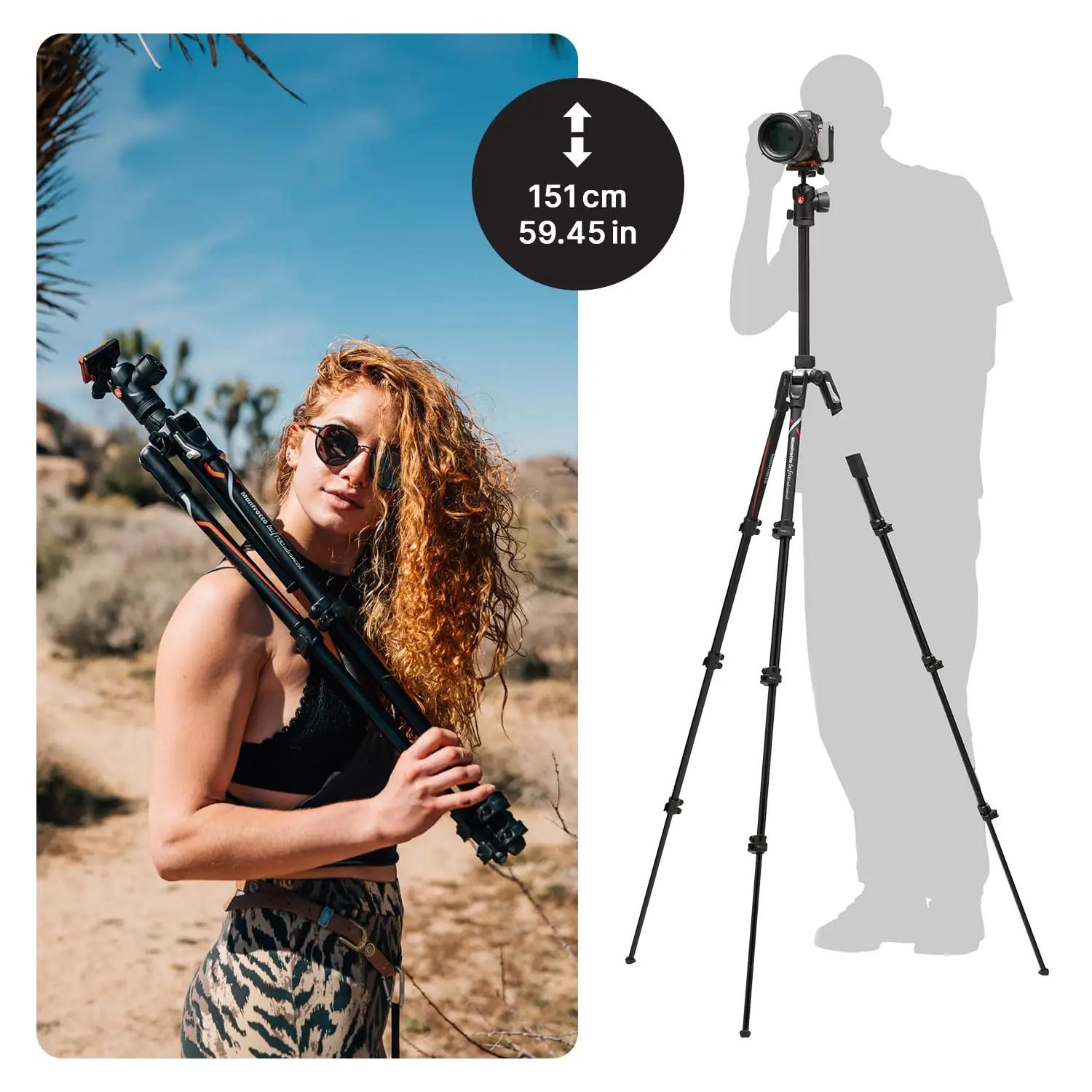 Manfrotto alumiinium reisistatiiv Sony Alpha jaoks — kerge ja – detailne vaade
