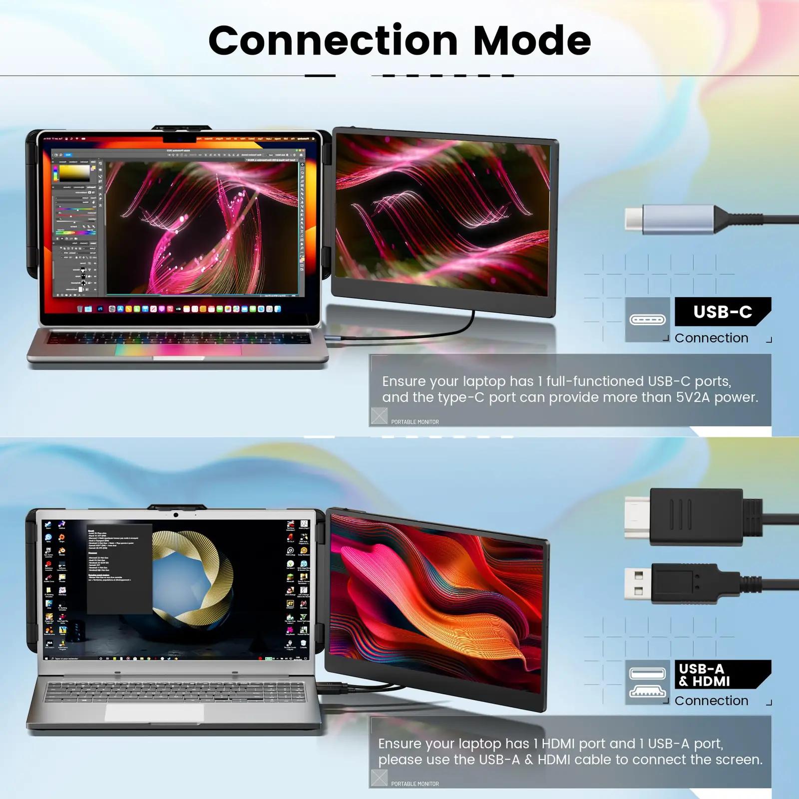 domyfan kaasaskantav 14″ FHD monitor töö- ja reisiabil – pilt 6